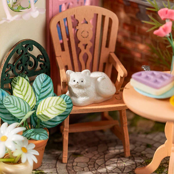 Robotime Rolife Fancy Tea Yard DIY Miniature House DS038 - Image 3
