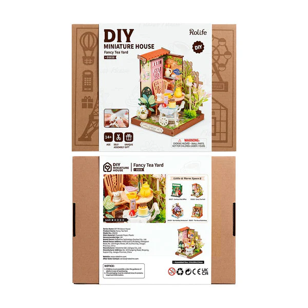 Robotime Rolife Fancy Tea Yard DIY Miniature House DS038 - Image 5