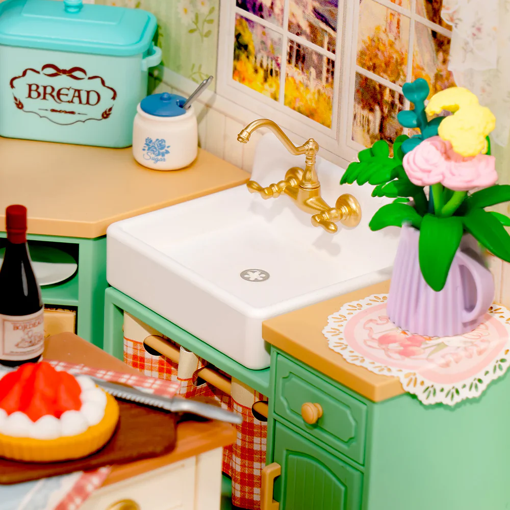 Robotime Rolife Farmhouse Kitchen DIY Miniature House DW024 - Image 6