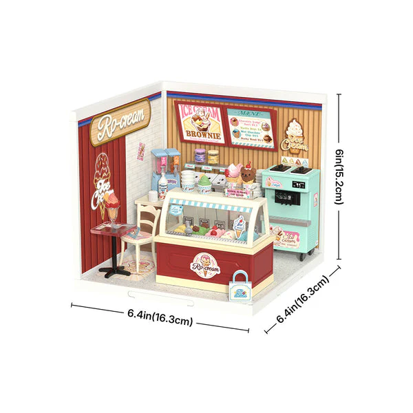 Robotime Rolife Flavorful Ice Cream DIY Miniature House DW018B - Image 5