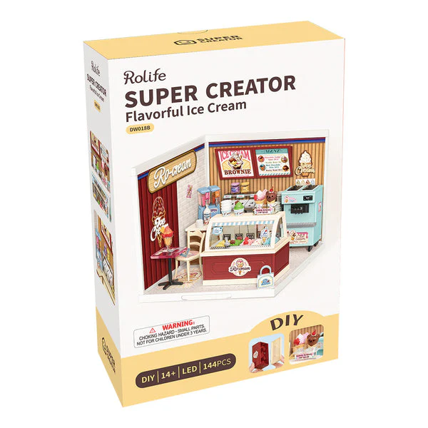 Robotime Rolife Flavorful Ice Cream DIY Miniature House DW018B - Image 6