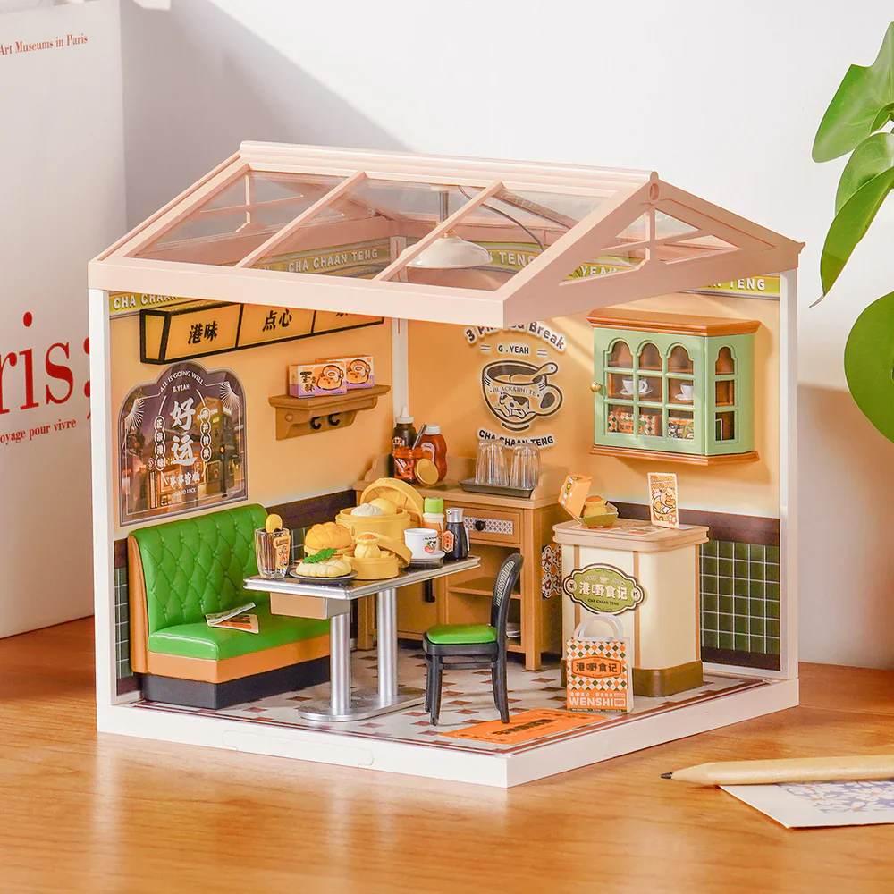 Robotime Rolife Hong Kong Bites Cafe Super Creator Miniature House DW021 - Image 3