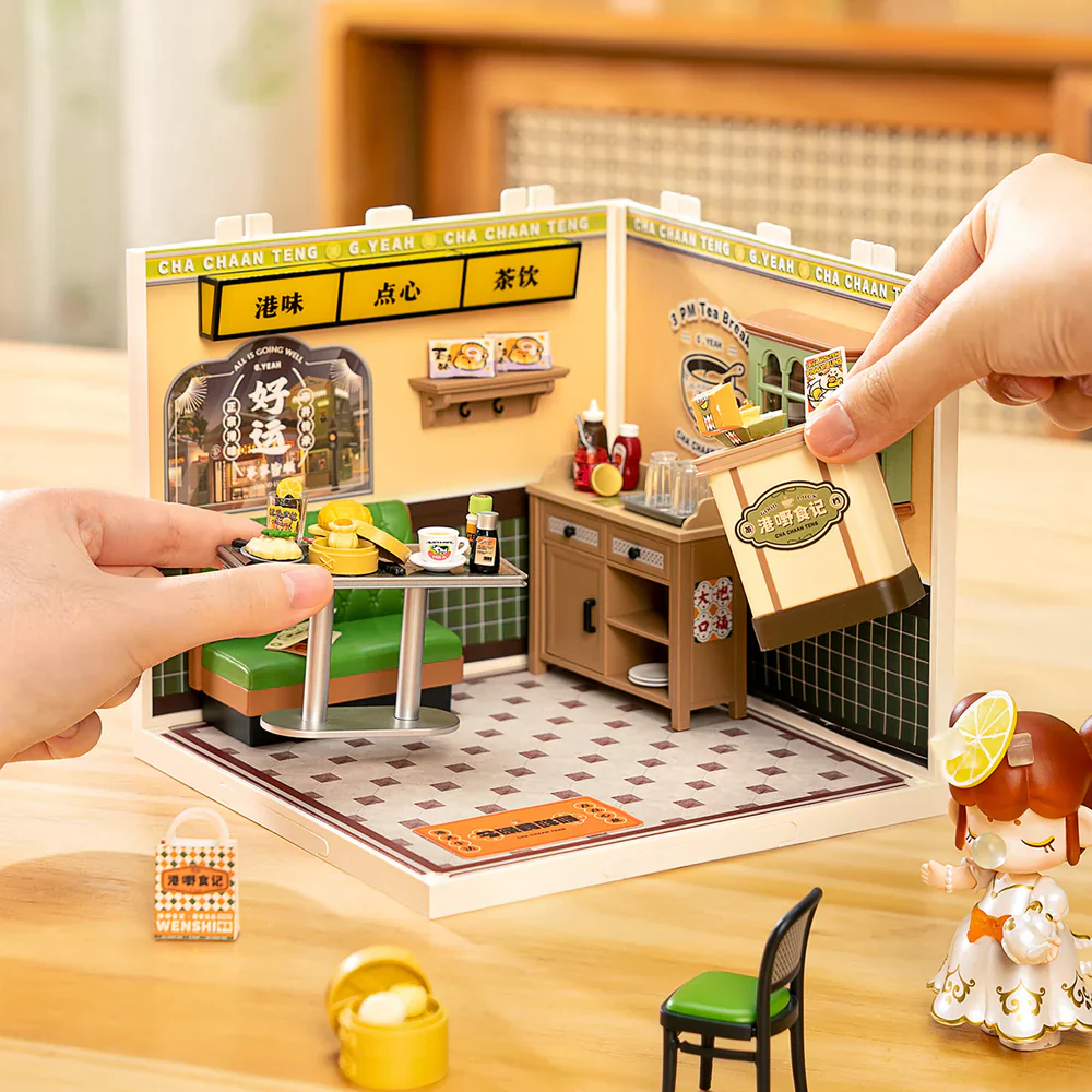 Robotime Rolife Hong Kong Bites Cafe Super Creator Miniature House DW021 - Image 7
