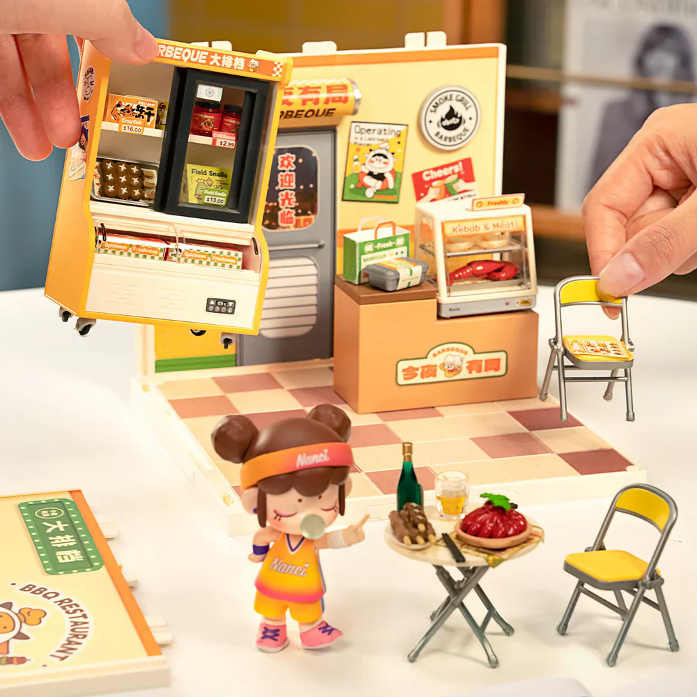 Robotime Rolife Night Out Food Stall DIY Miniature House DW022 - Image 2