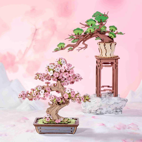 Robotime Rolife Sakura Bonsai DIY Wooden 3D Puzzle TG415 - Image 3
