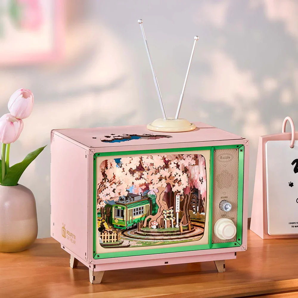 Robotime Rolife Sakura Dreamy Tour DIY Music Box 3D Wooden Puzzle AMT02 - Image 7