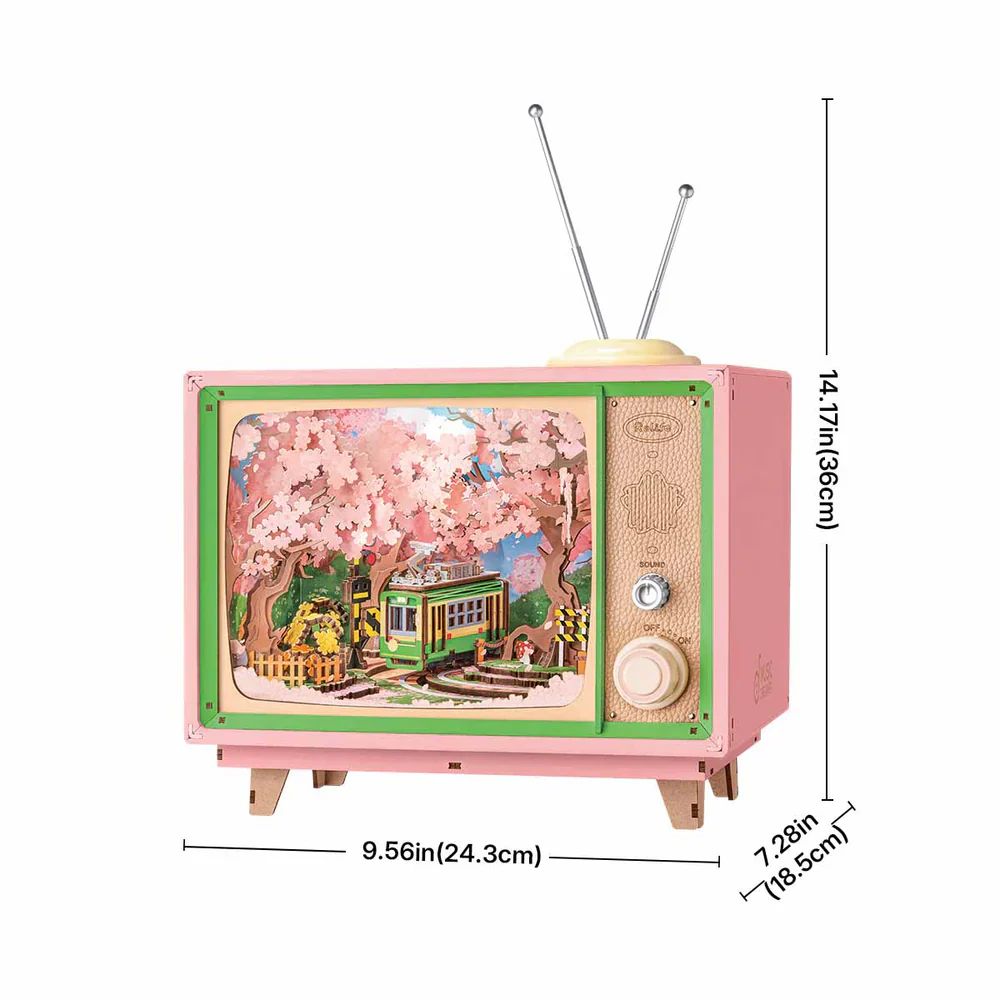 Robotime Rolife Sakura Dreamy Tour DIY Music Box 3D Wooden Puzzle AMT02 - Image 8