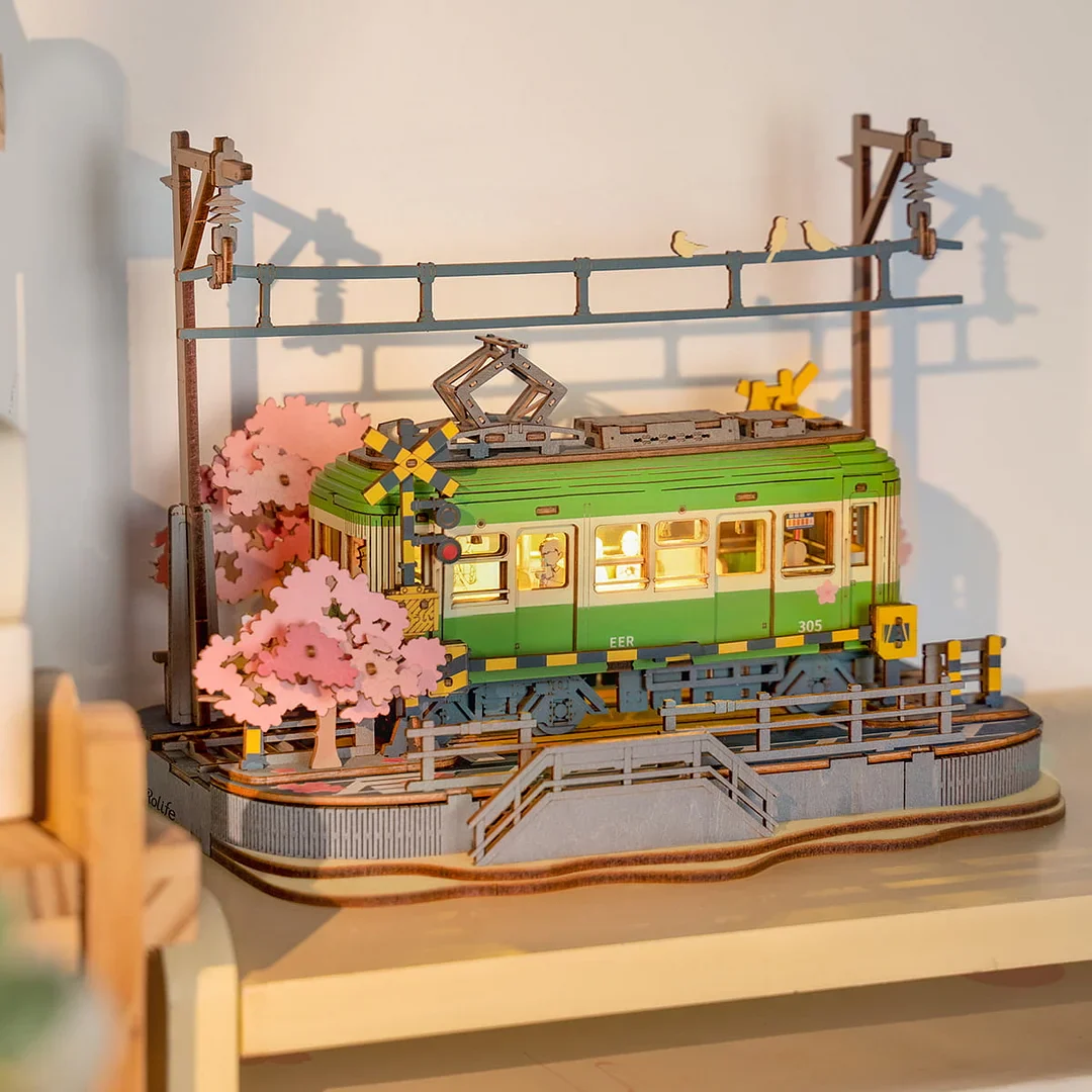 Robotime Rolife Sakura Journey 3D Wooden Puzzle 16.7cm - Image 2