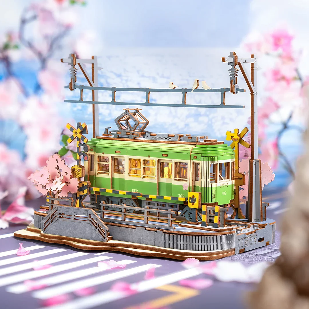 Robotime Rolife Sakura Journey 3D Wooden Puzzle 16.7cm - Image 3