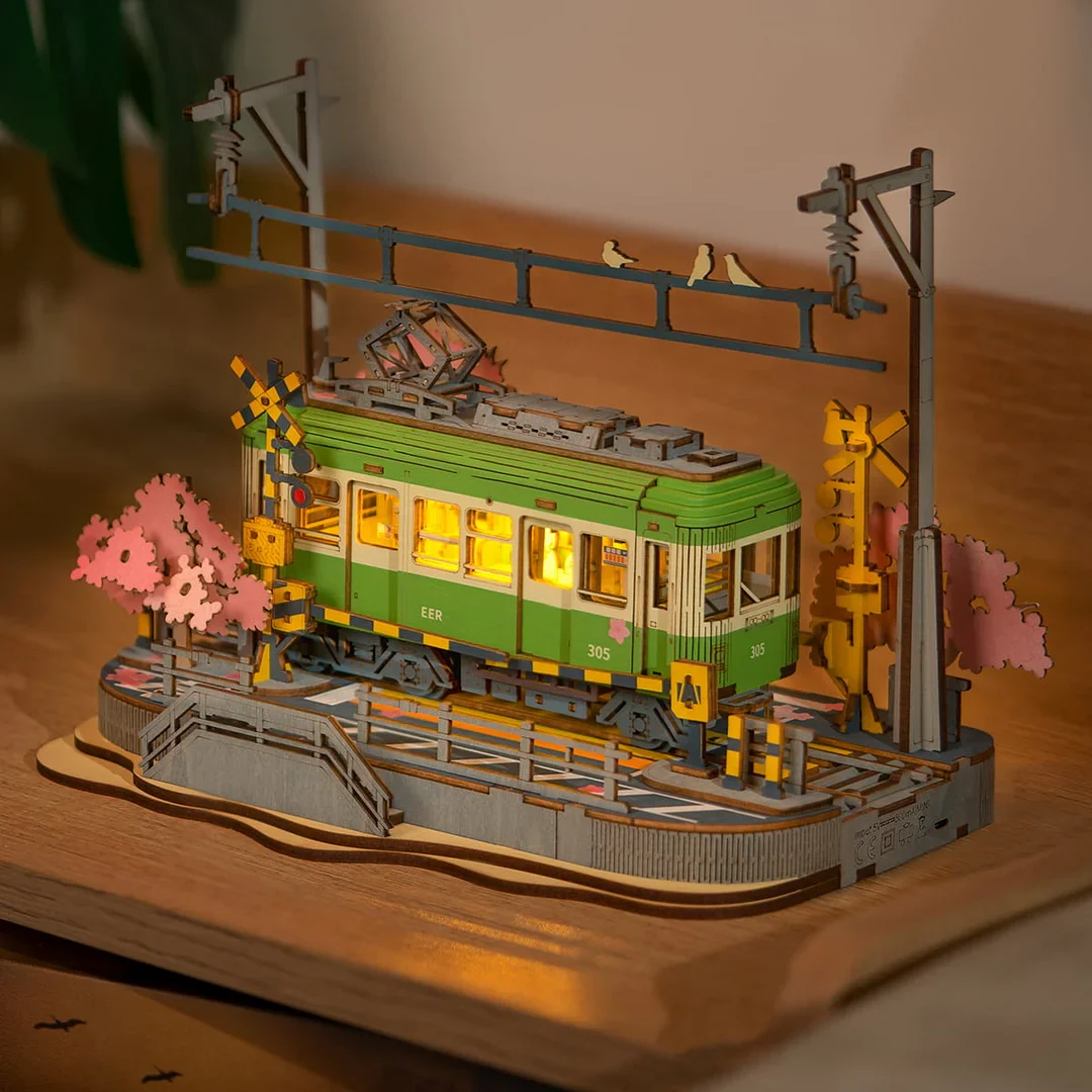 Robotime Rolife Sakura Journey 3D Wooden Puzzle 16.7cm - Image 5