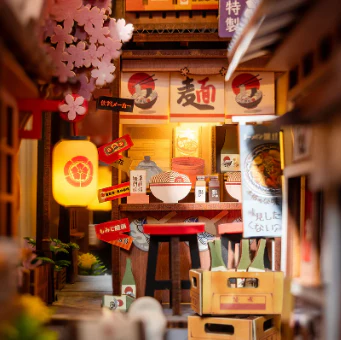 Robotime Rolife DIY Book Nook Sakura Wine Alley TGB11 - Image 3