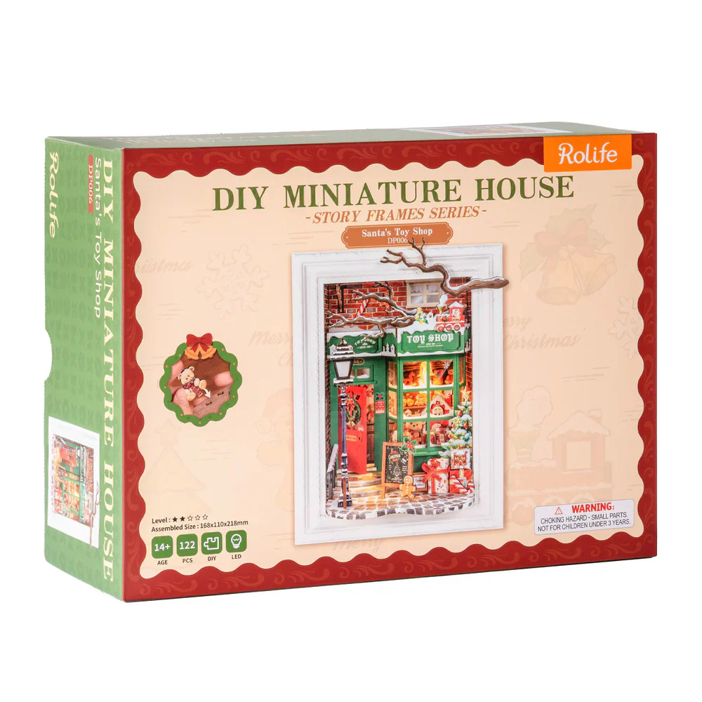 Robotime Rolife Santa's Toy Shop 3D Wooden Puzzle DP006 - Image 3