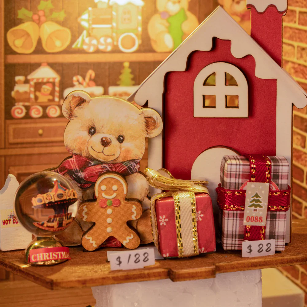 Robotime Rolife Santa's Toy Shop 3D Wooden Puzzle DP006 - Image 4