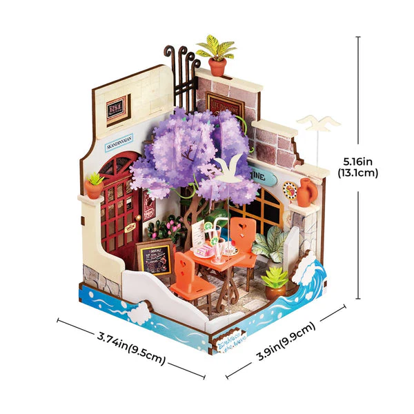 Robotime Rolife Sea Holiday Restaurant DIY Miniature House DS039 - Image 4