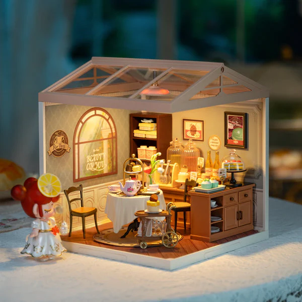 Robotime Rolife Sweet Sips Tea DIY Miniature House DW011 - Image 3