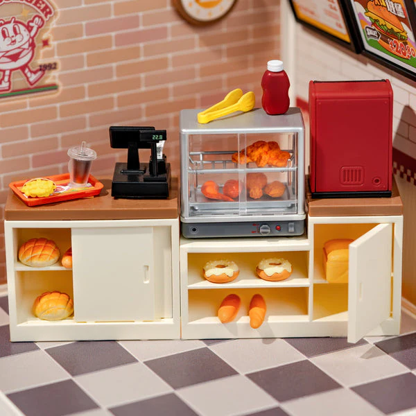 Robotime Rolife Yum Yum Burgers DIY Miniature House DW010 - Image 4