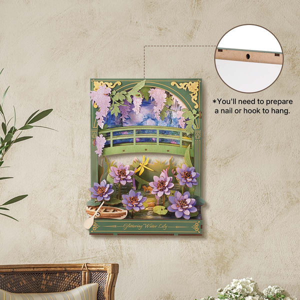 Robotime Rowood Glittering Water Lily Wall Art 3D Wooden Puzzle TH001 - Image 3