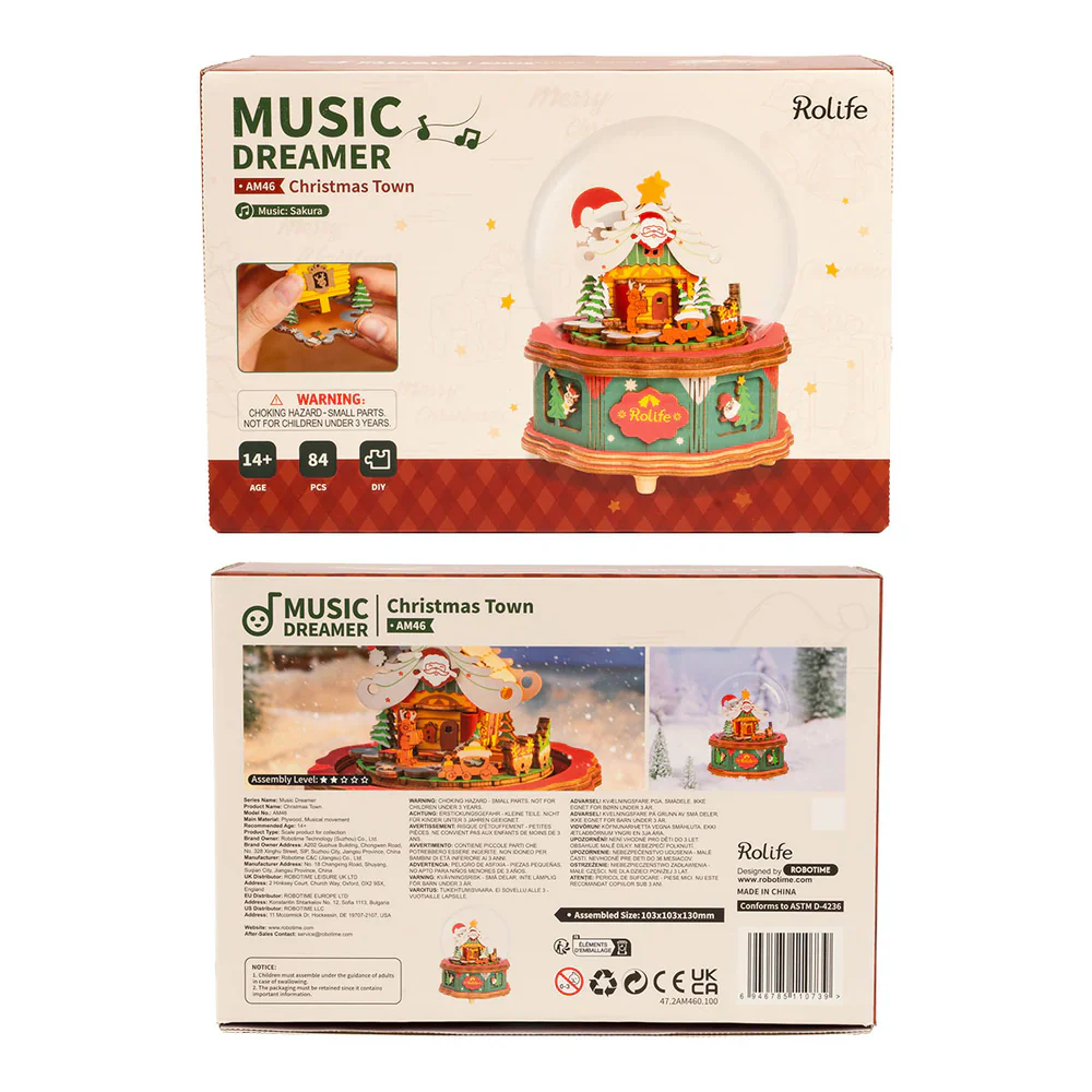 Robotime Christmas Town Music Box AM46 - Image 6