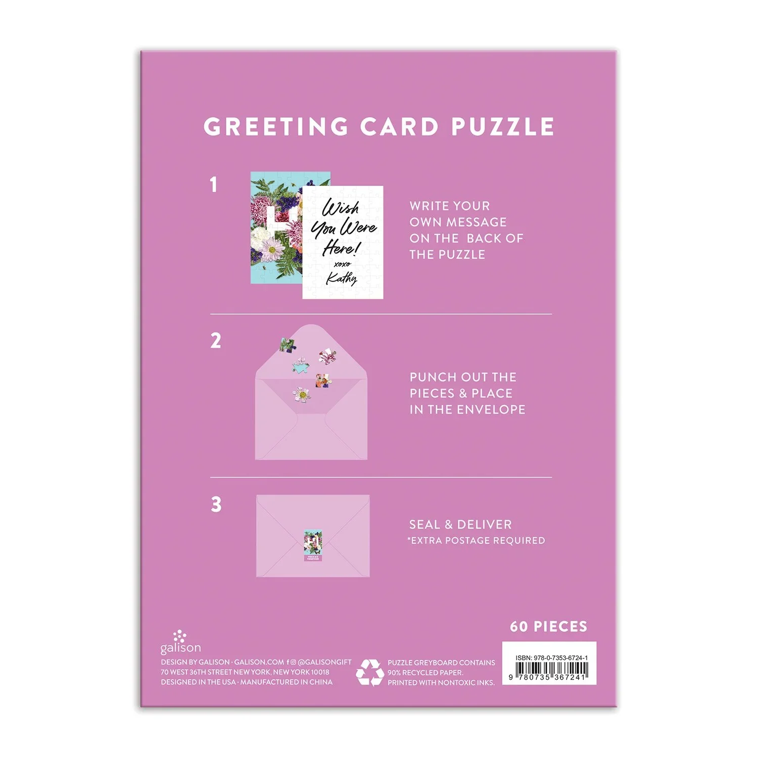 Say It With Flowers Hi Greeting Card Puzzle - Image 3