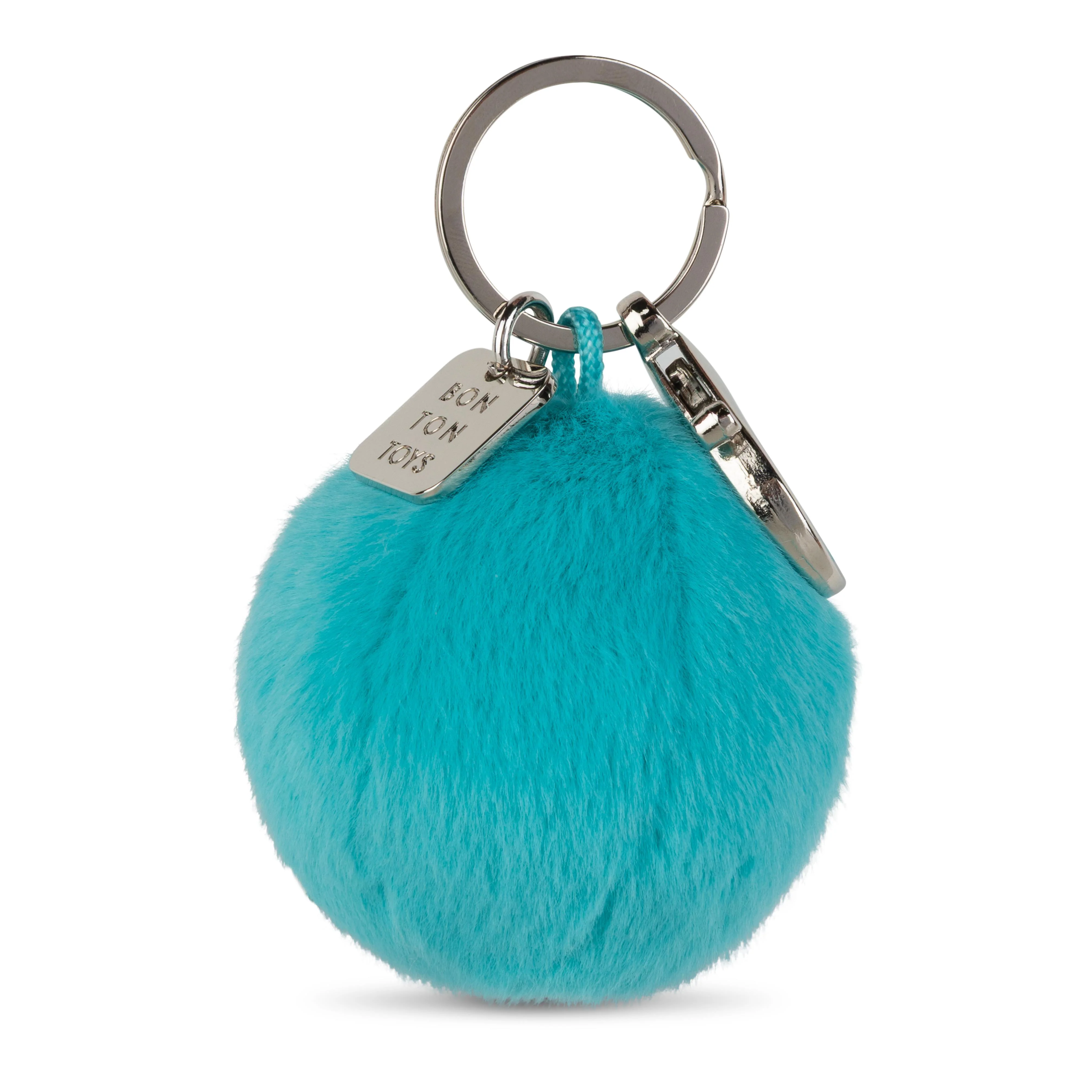 Smiley Keychain ECO Fuzzy Teal 5.5 cm - Image 5