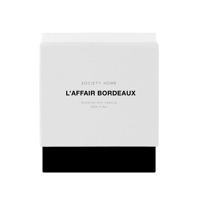 Society Home L'Affair Bordeaux Scented Soy Candle 300g - Image 3