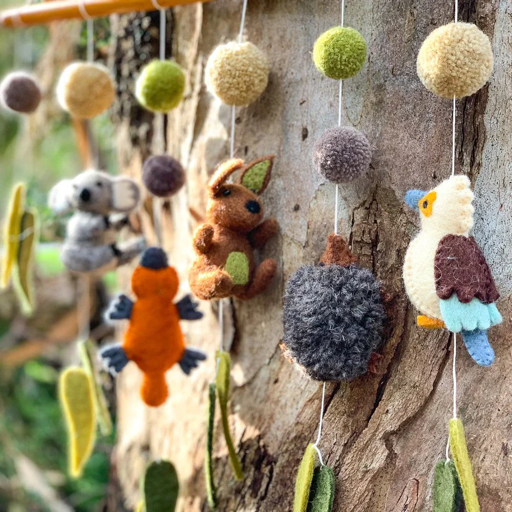 Tara Treasures Nursery Cot Mobile Hanging Australian Animals - Image 4