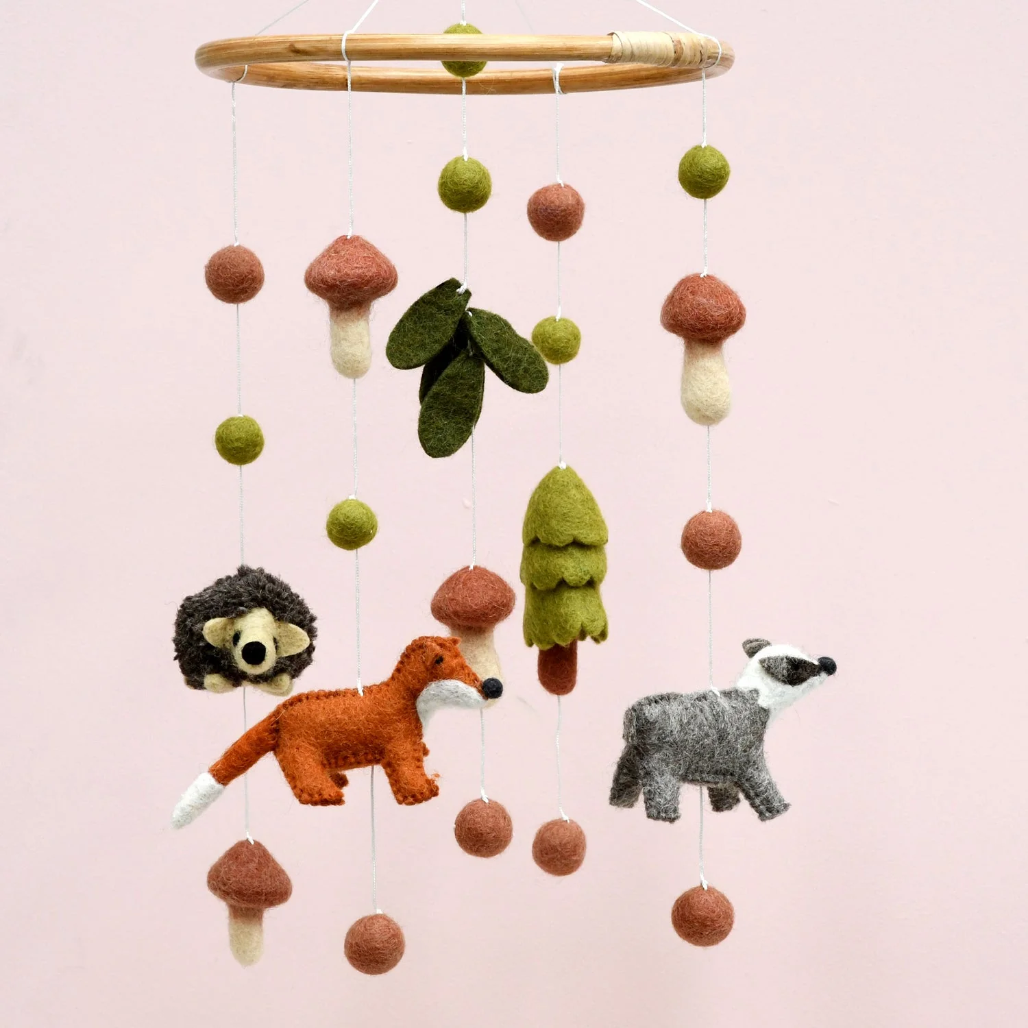 Tara Treasures Nursery Cot Mobile Natural Woodlands - Image 4