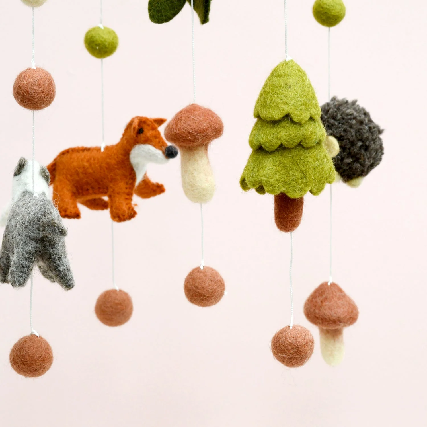 Tara Treasures Nursery Cot Mobile Natural Woodlands - Image 5