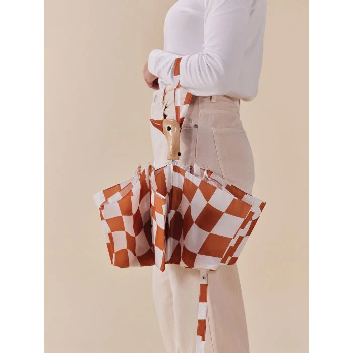The Original Duckhead Umbrella Compact-Peanut Butter Checks - Image 3