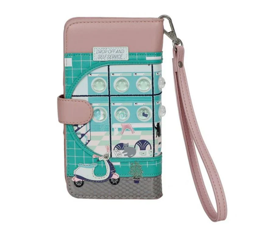 Vendula London Bubble Cats Universal Flip Phone Wallet - Image 2