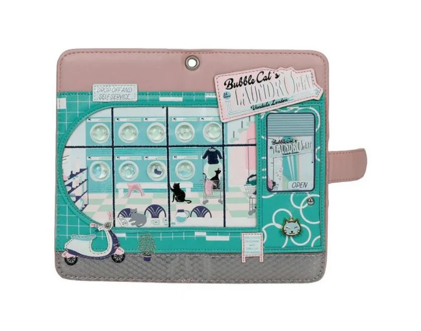 Vendula London Bubble Cats Universal Flip Phone Wallet - Image 4