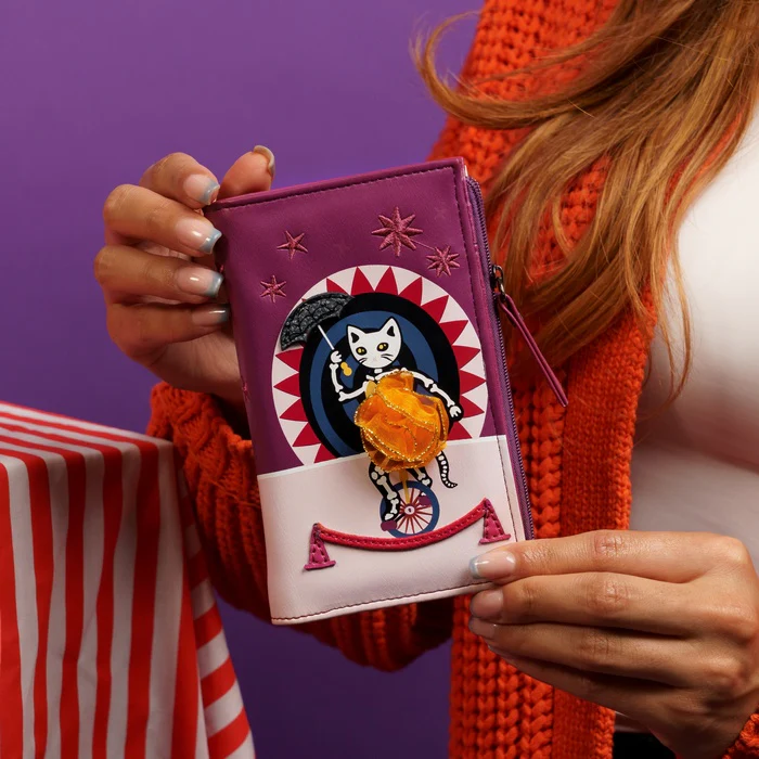 Vendula Skelecat's Travelling Ghost Circus Compact Folding Wallet - Image 5