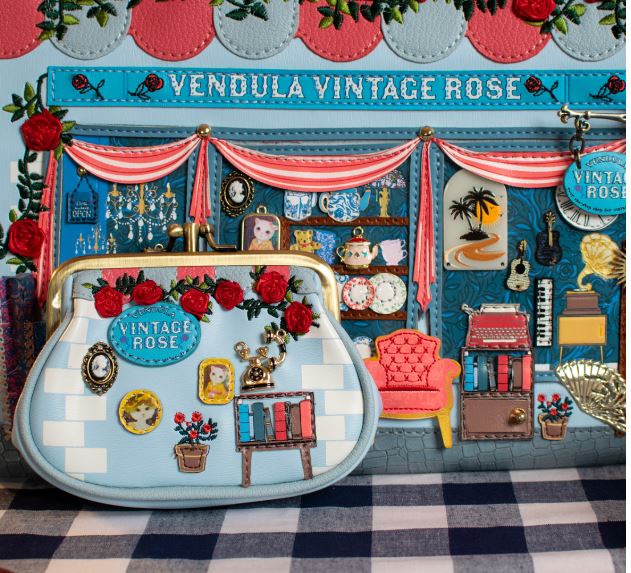 Vendula Vintage Rose Clipper Coin Purse - Image 5