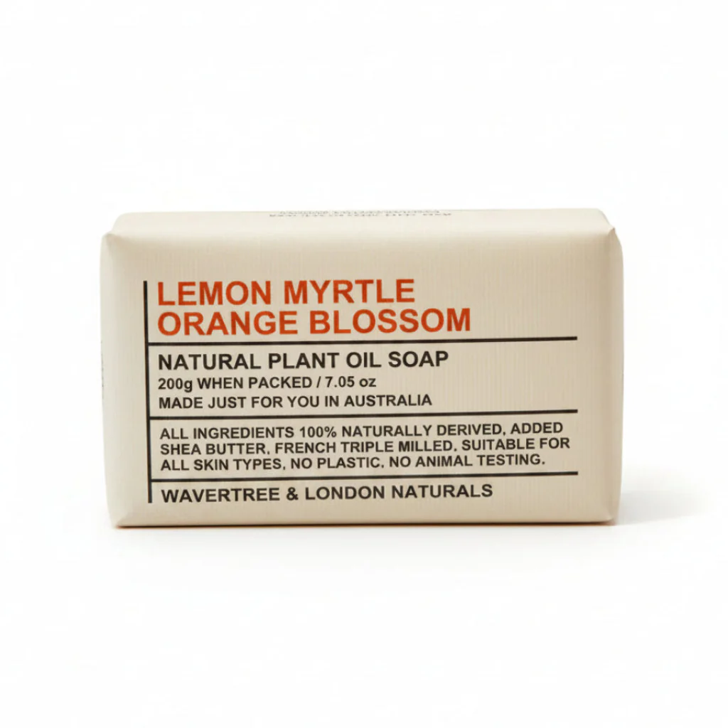Wavertree & London Lemon Myrtle Orange Blossom Soap Bar 200g