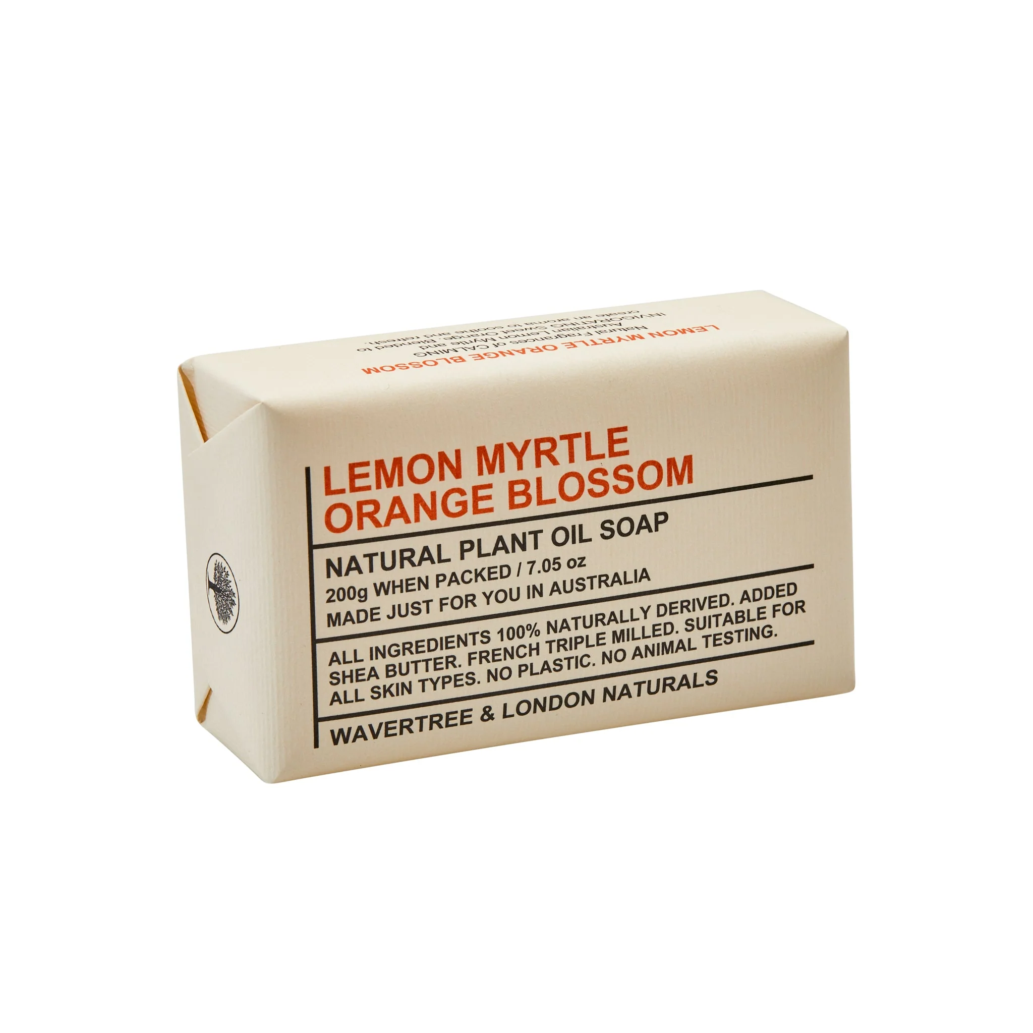 Wavertree & London Lemon Myrtle Orange Blossom Soap Bar 200g - Image 2