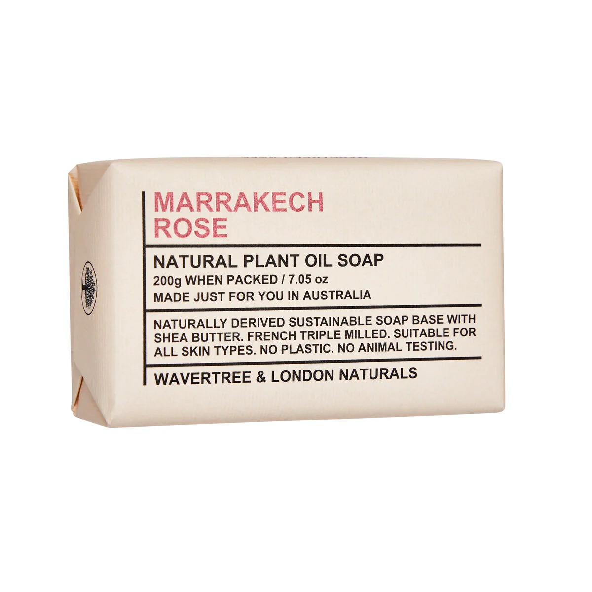 Wavertree & London Marrakech Rose Soap Bar 200g - Image 2
