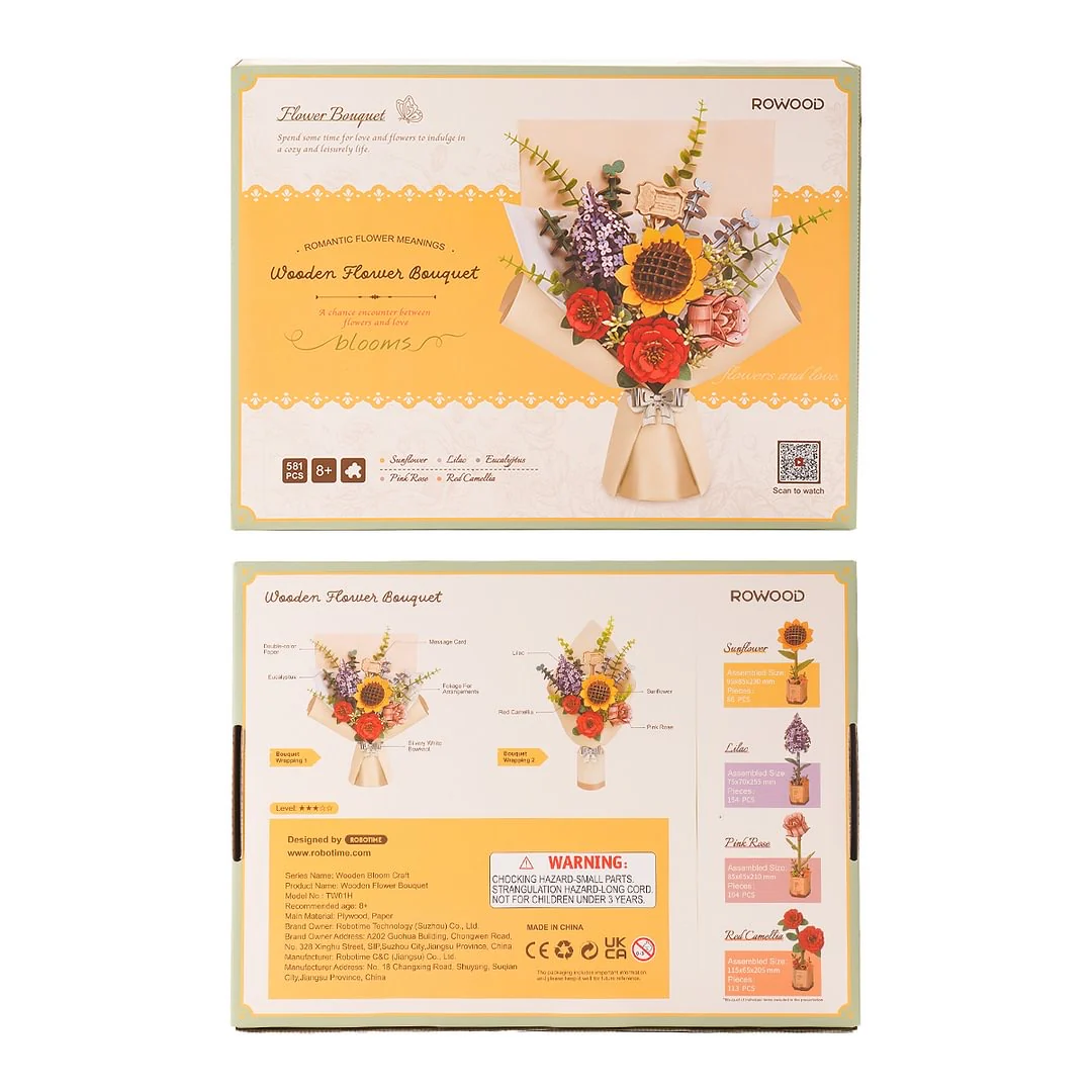 Robotime Rowood Bloom Bouquet - Image 2