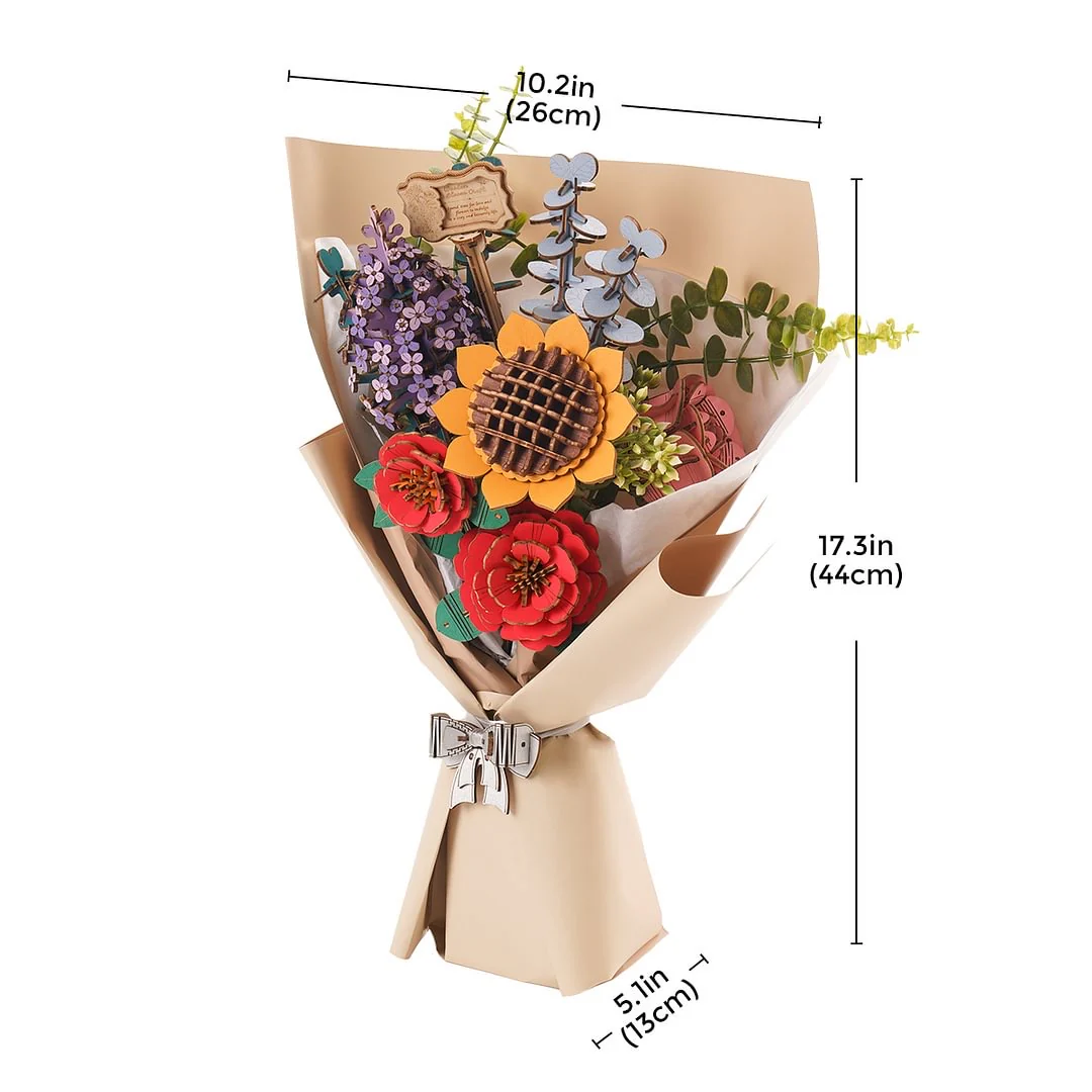 Robotime Rowood Bloom Bouquet - Image 3